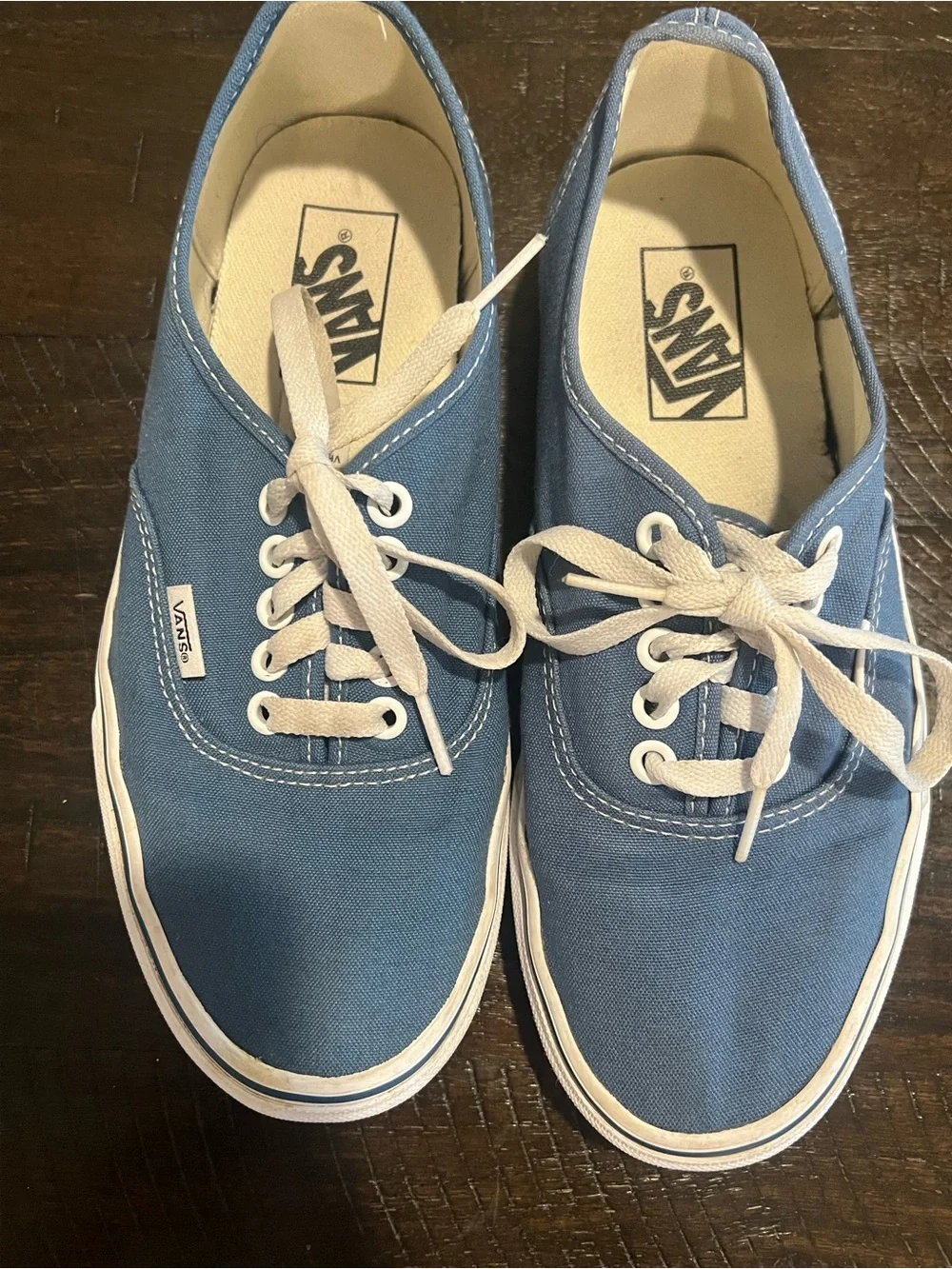 Vans- Women’s Sz 8 Light Blue Canvas Low-Top Sneakers. Unisex Men’s Sz 6.5